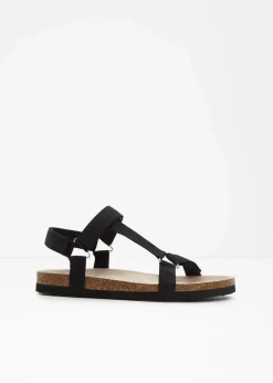 bonprix Sommerschuhe^Sandalen mit leicht geformtem Fußbett schwarz