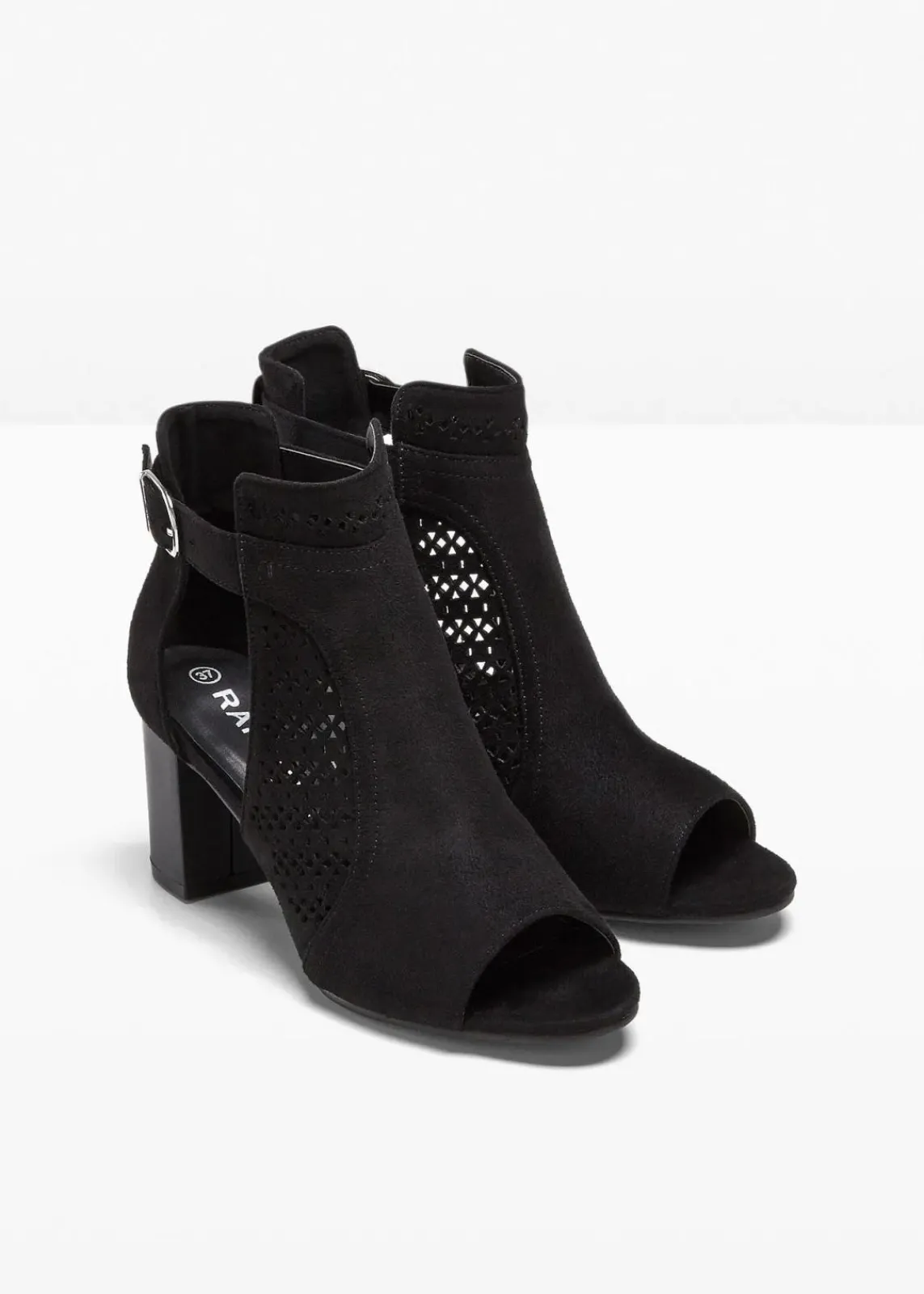 bonprix Sommerschuhe^Sandaletten mit Blockabsatz schwarz