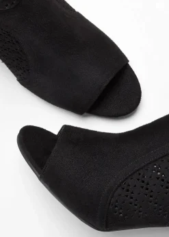 bonprix Sommerschuhe^Sandaletten mit Blockabsatz schwarz