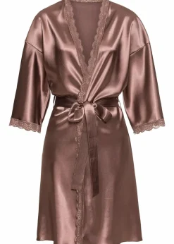 bonprix Wäsche·Dessous|Wäsche·Bademäntel^Satin Kimono taupe