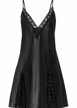bonprix Wäsche·Corsagen & Negligés|Wäsche·Dessous^Satin Negligé schwarz