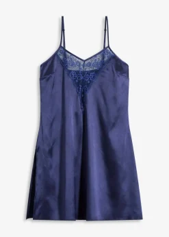 bonprix Wäsche·Corsagen & Negligés|Wäsche·Dessous^Satin Negligé mitternachtsblau