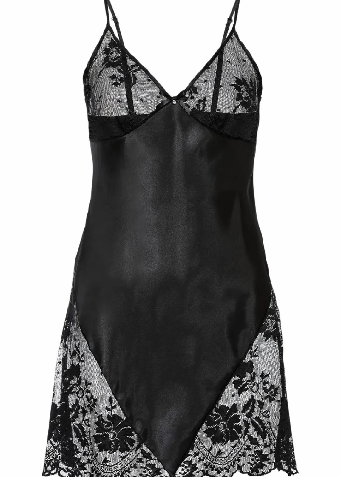 bonprix Erotikwäsche^Satin Negligé schwarz