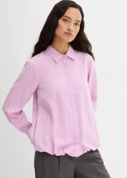 bonprix Blusen & Tuniken|Bekleidung·Jacken & Mäntel^Satinbluse aus Viskose-Mix softflieder
