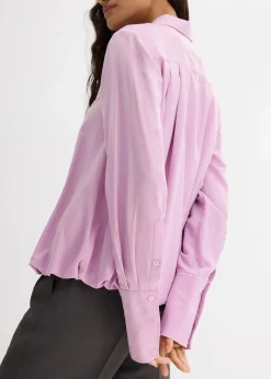 bonprix Blusen & Tuniken|Bekleidung·Jacken & Mäntel^Satinbluse aus Viskose-Mix softflieder