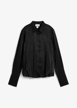 bonprix Bekleidung·Jacken & Mäntel|Blusen & Tuniken^Satinbluse aus Viskose-Mix schwarz