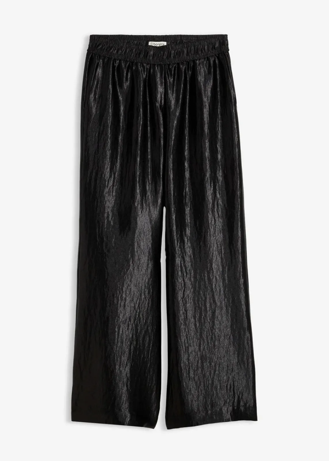 bonprix Bekleidung·Kleider|Hosen^Satinierte Palazzo-Hose mit Bequembund schwarz