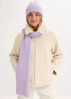 bonprix Schuhe & Accessoires In Spezialgrößen·Tücher & Ponchos|Schals & Tücher^Schal und Mütze (2-tlg.Set) zartflieder