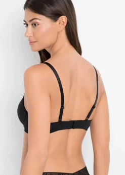 bonprix Große Cups D-H|Nachhaltigere Materialien^Schalen BH (3er Pack) schwarz + weiß + mattbeige