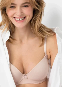 bonprix Große Cups D-H|Nachhaltigere Materialien^Schalen BH mit Bügel mattbeige