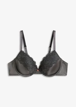 bonprix Große Cups D-H|Bhs^Schalen BH mit Glanzeffekt schiefergrau