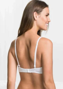 bonprix Wäsche·Basics|Wäsche·Baumwollunterwäsche^Schalen BH ohne Bügel mit Bio-Baumwolle (3er Pack) schwarz + weiss + graumelange
