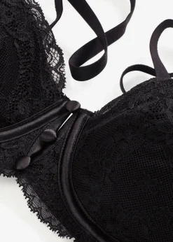 bonprix Große Cups D-H|Bhs^Schalen-BH aus feiner Spitze schwarz