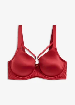 bonprix Wäsche·Große Cups D-H|Wäsche·Bhs^Schalen-BH aus glänzendem Material abendrot