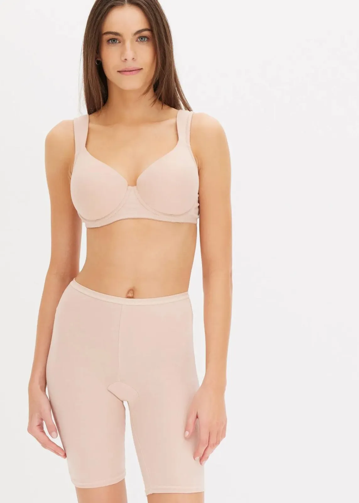 bonprix Große Cups D-H|Nachhaltigere Materialien^Schalen-BH mit Bügel mit Bio-Baumwolle (2er Pack) schwarz + mattbeige