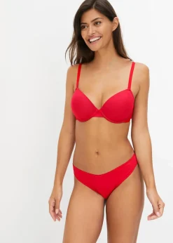 bonprix Große Cups D-H|Bhs^Schalen-BH mit Bügel mit Bio-Baumwolle (2er Pack) erdbeere + schwarz