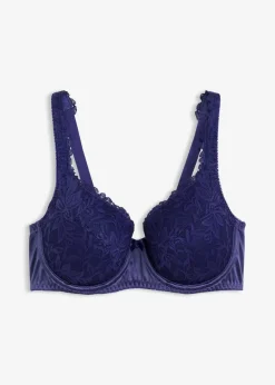bonprix Wäsche·Dessous|Wäsche·Große Cups D-H^Schalen-BH mit gepolsterten Trägern dunkelpazifik
