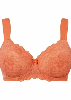 bonprix Große Cups D-H|Nachhaltigere Materialien^Schalen-BH mit gepolsterten Trägern lachs