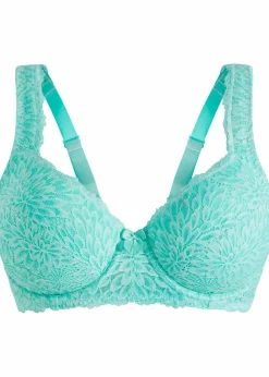 bonprix Wäsche·Dessous|Wäsche·Große Cups D-H^Schalen-BH mit gepolsterten Trägern aquamaringrün
