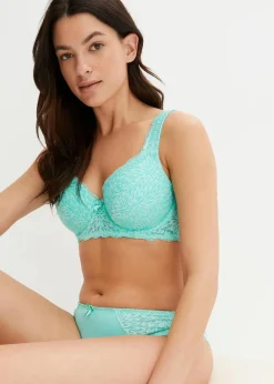 bonprix Wäsche·Dessous|Wäsche·Große Cups D-H^Schalen-BH mit gepolsterten Trägern aquamaringrün