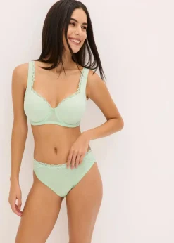 bonprix Wäsche·Dessous|Wäsche·Große Cups D-H^Schalen-BH mit gepolsterten Trägern hellschilf