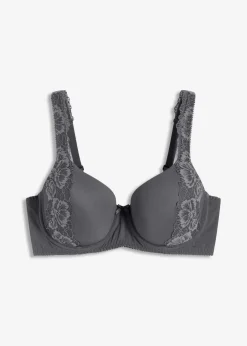 bonprix Wäsche·Große Cups D-H|Wäsche·Bhs^Schalen-BH mit gepolsterten Trägen schiefergrau