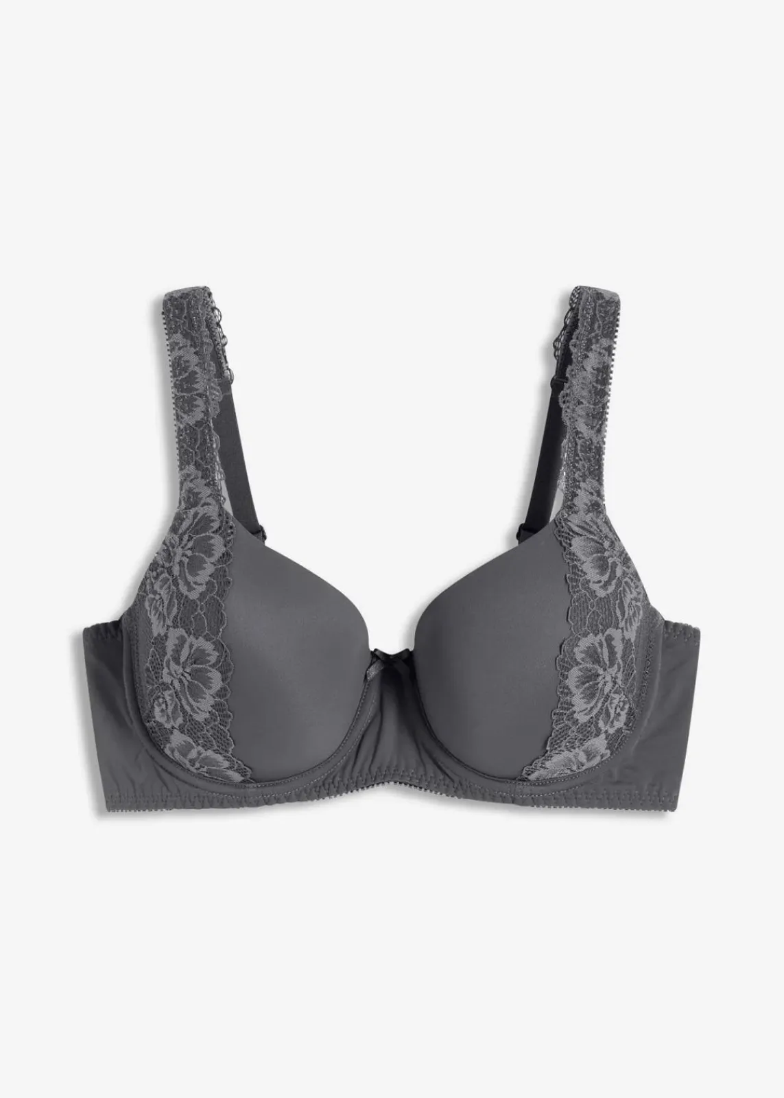 bonprix Wäsche·Große Cups D-H|Wäsche·Bhs^Schalen-BH mit gepolsterten Trägen schiefergrau