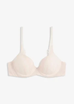 bonprix Große Cups D-H|Dessous^Schalen-BH mit Glanzeffekt puder