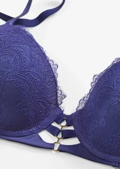 bonprix Große Cups D-H|Nachhaltigere Materialien^Schalen-BH mit Schmuckdetails dunkelpazifik
