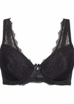 bonprix Wäsche·Dessous|Wäsche·Große Cups D-H^Schalen-BH mit zarter Spitze schwarz