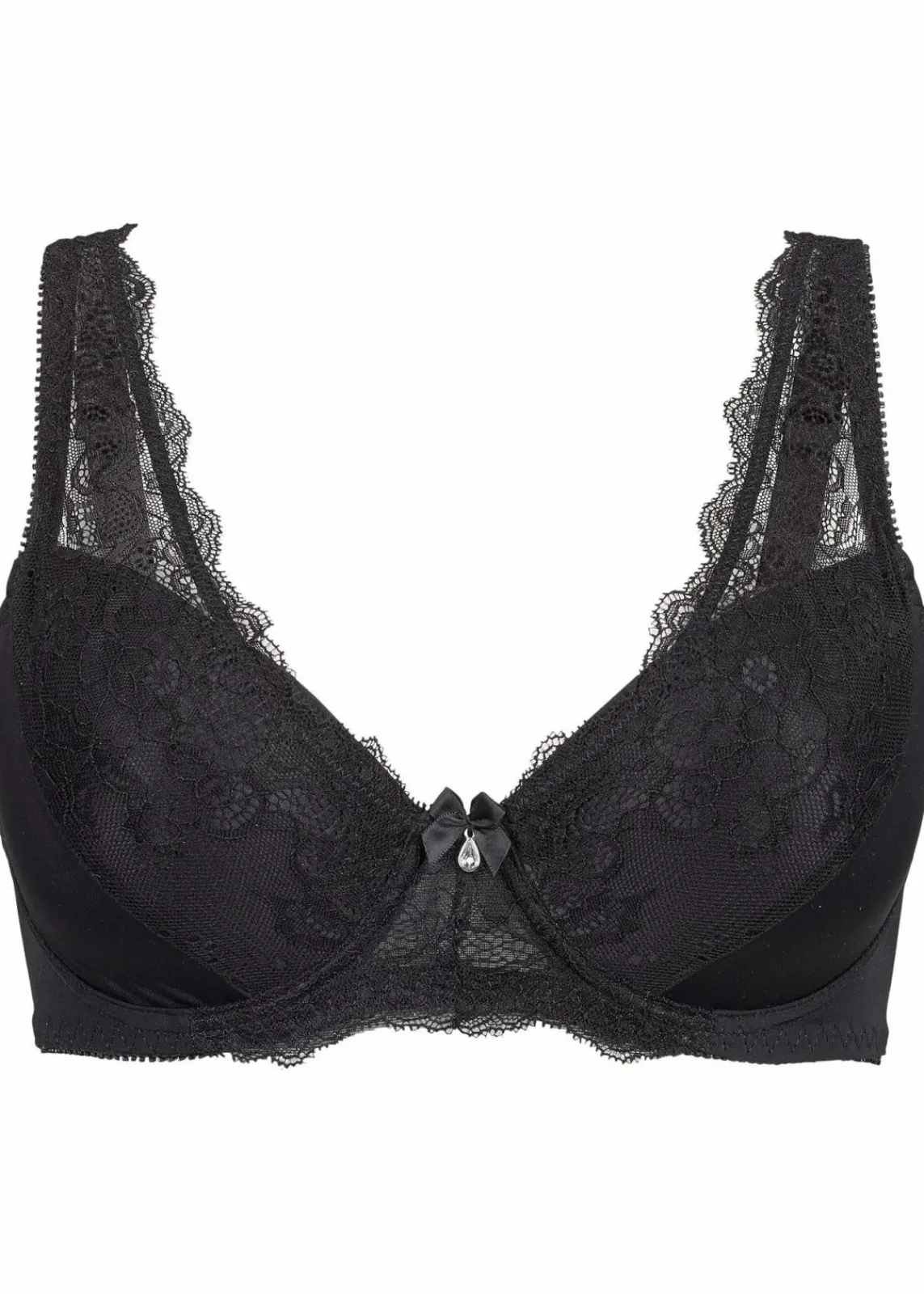 bonprix Wäsche·Dessous|Wäsche·Große Cups D-H^Schalen-BH mit zarter Spitze schwarz