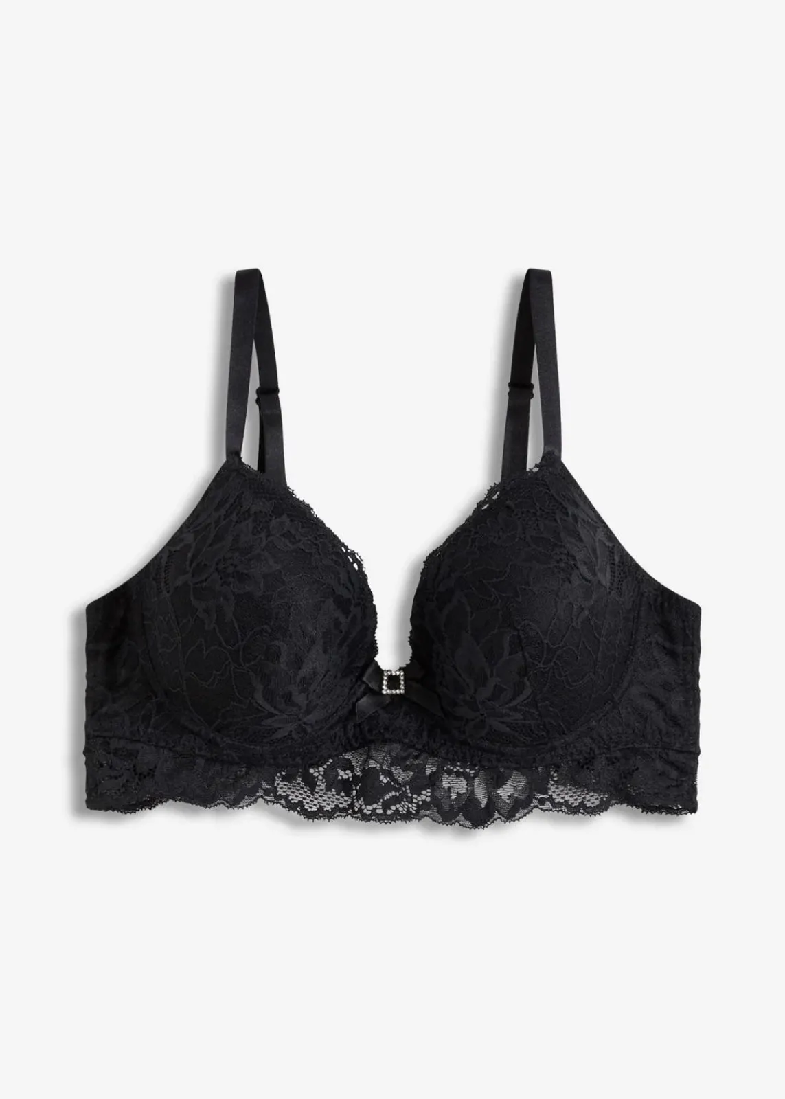 bonprix Große Cups D-H|Bhs^Schalen-BH mit zarter Spitze schwarz