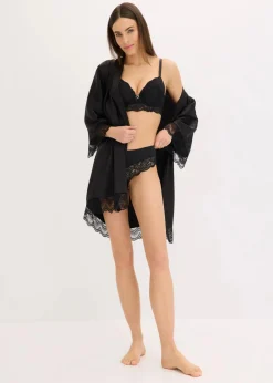 bonprix Große Cups D-H|Bhs^Schalen-BH mit zarter Spitze schwarz