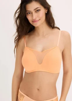 bonprix Nachhaltigere Materialien|Basics^Schalen-BH ohne Bügel mit Mesh hellpfirsich