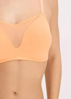 bonprix Nachhaltigere Materialien|Bhs^Schalen-BH ohne Bügel mit Mesh hellpfirsich