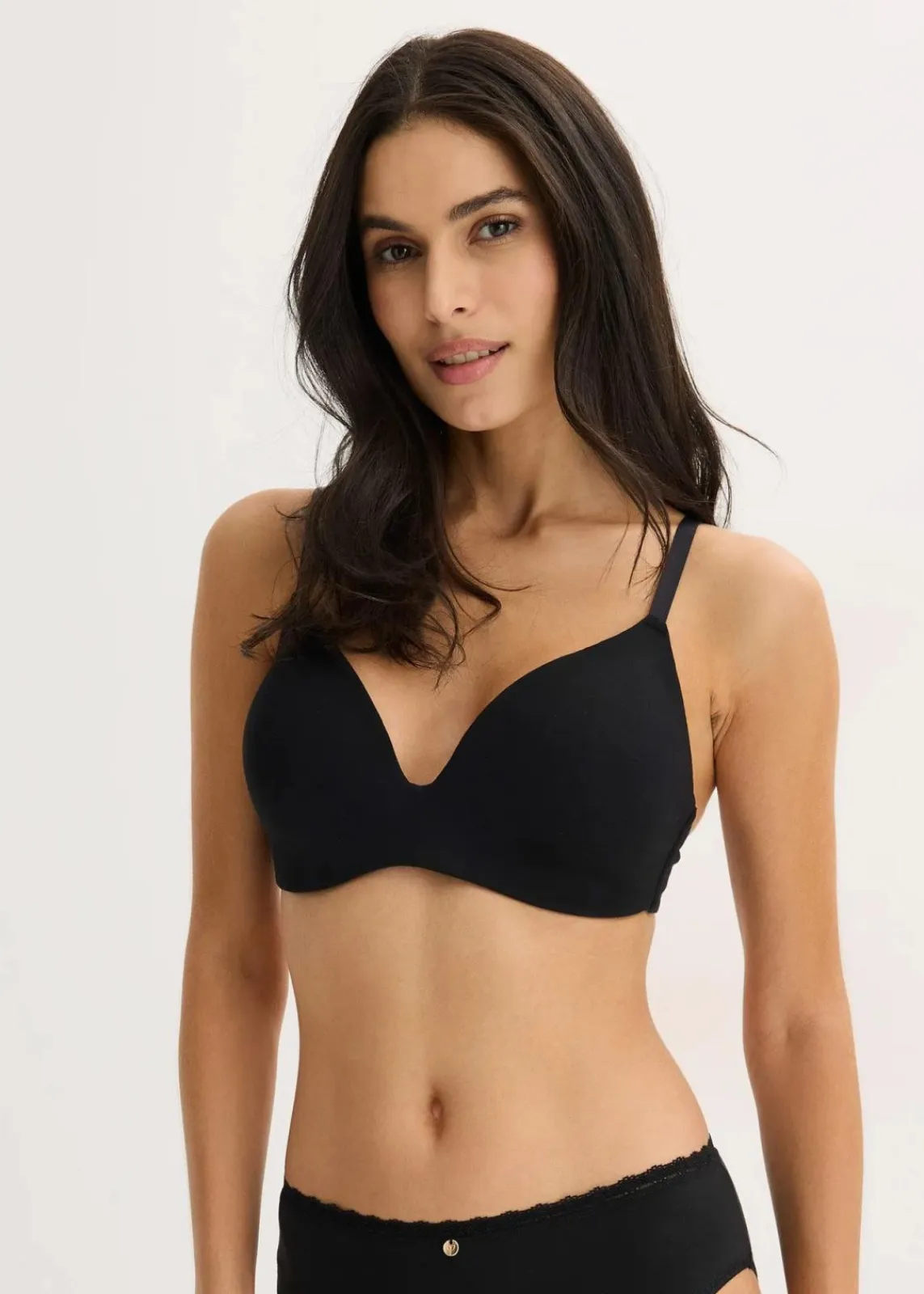 bonprix Nachhaltigere Materialien|Bhs^Schalen-BH ohne Bügel mit Bio-Baumwolle schwarz