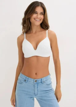 bonprix Nachhaltigere Materialien|Bhs^Schalen-BH ohne Bügel ​mit Bio-Baumwolle cremeblau