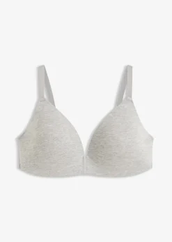 bonprix Nachhaltigere Materialien|Bhs^Schalen-BH ohne Bügel mit Bio-Baumwolle hellgrau meliert