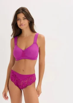 bonprix Große Cups D-H|Nachhaltigere Materialien^Schalen-BH ohne Bügel mit gepolsterten Trägern dunkelfuchsia