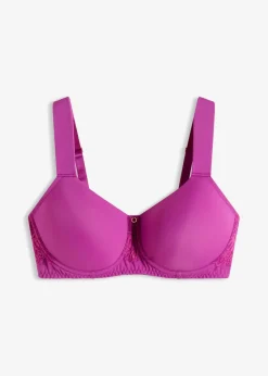 bonprix Große Cups D-H|Nachhaltigere Materialien^Schalen-BH ohne Bügel mit gepolsterten Trägern dunkelfuchsia