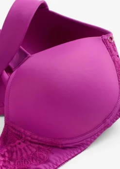 bonprix Große Cups D-H|Nachhaltigere Materialien^Schalen-BH ohne Bügel mit gepolsterten Trägern dunkelfuchsia