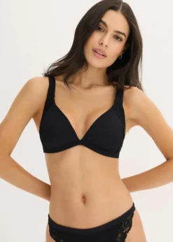 bonprix Dessous|Bhs^Schalen-BH ohne Bügel mit weicher Rippe schwarz