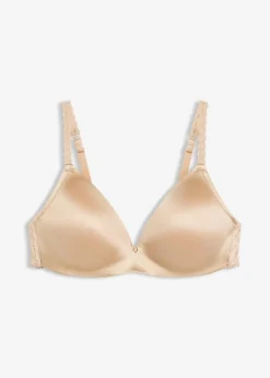 bonprix Bhs|Dessous^Schalen-BH ohne Bügel mit zarter Stickerei saharabeige
