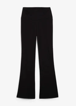 bonprix Basics|Hosen^Schlaghose aus Bio-Baumwolle mit Stretch schwarz