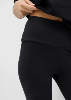 bonprix Basics|Hosen^Schlaghose aus Bio-Baumwolle mit Stretch schwarz