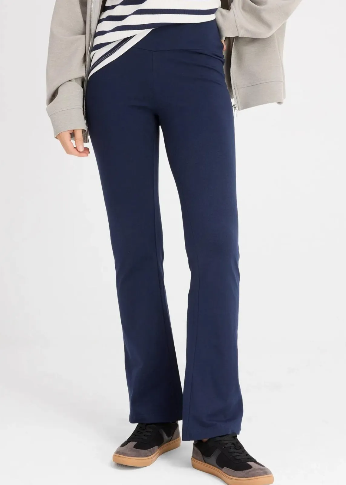 bonprix Nachhaltigere Materialien|Hosen^Schlaghose aus Bio-Baumwolle mit Stretch dunkelblau