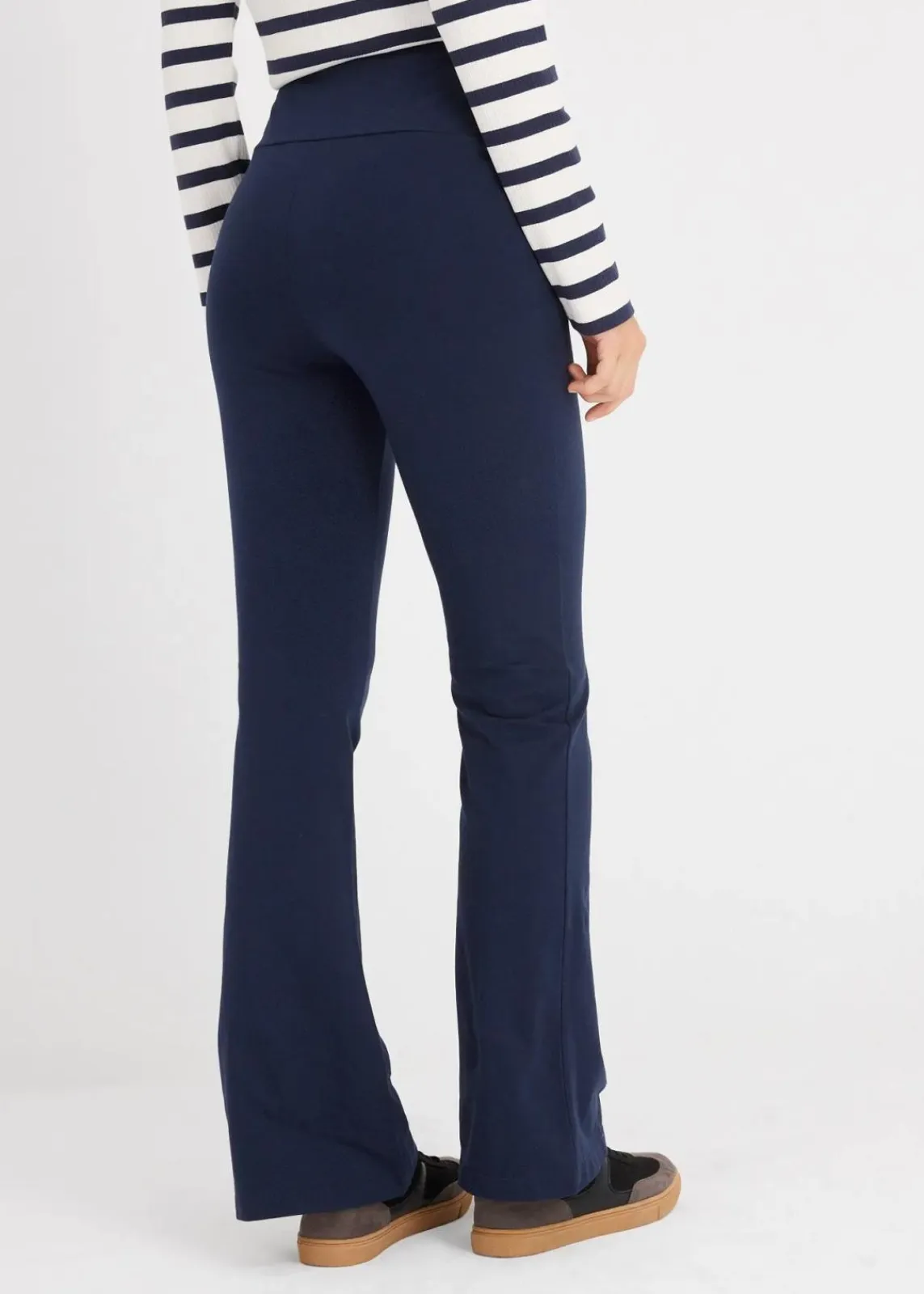 bonprix Nachhaltigere Materialien|Hosen^Schlaghose aus Bio-Baumwolle mit Stretch dunkelblau