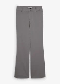 bonprix Hosen|Nachhaltigere Materialien^Schlaghose mit hohem Bund rauchgrau