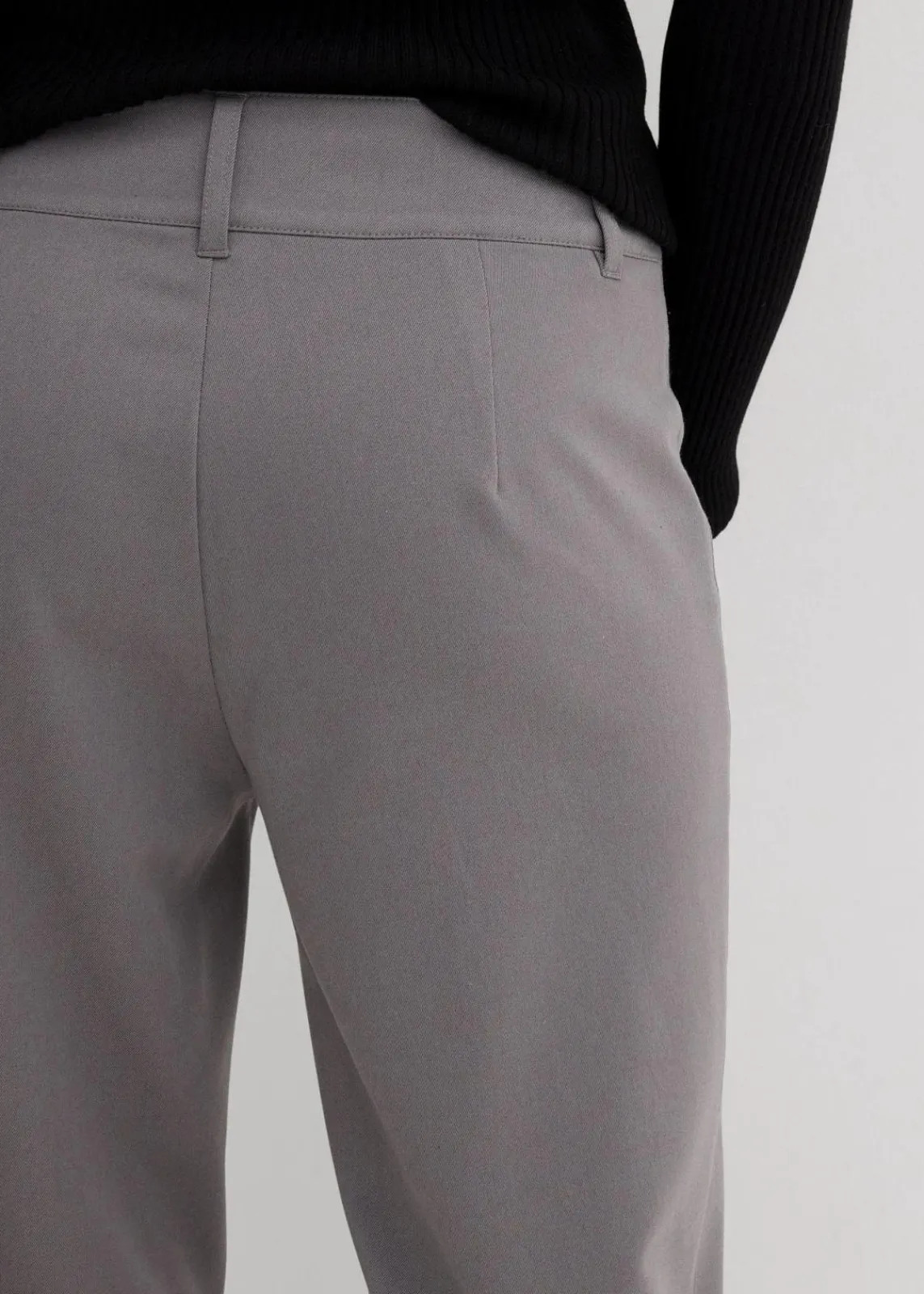 bonprix Hosen|Nachhaltigere Materialien^Schlaghose mit hohem Bund rauchgrau