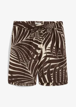 bonprix Bekleidung·Outdoorbekleidung|Bekleidung·Kleider^Schlupf-Bermuda natur/dunkelbraun bedruckt